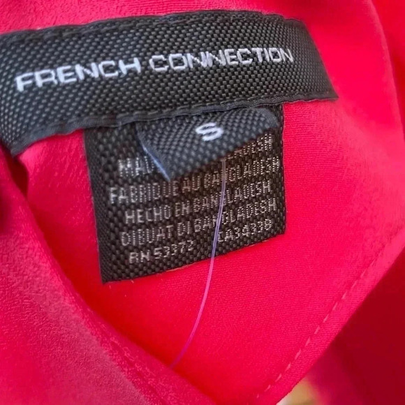 French Connection Crepe Pleated Tank Sleeveless Flounce Hem - Picture 9 of 9